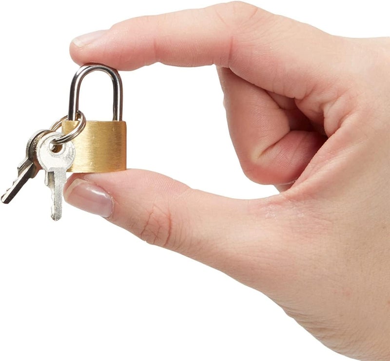 Hookcart Small Brass Polished Lock and Key (Gold) - Set of 4 - Image 5