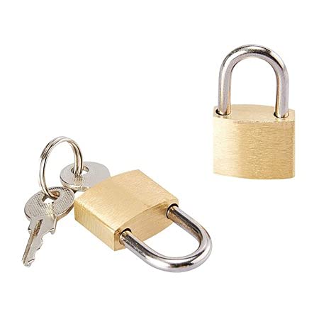 Hookcart Small Brass Polished Lock and Key (Gold) - Set of 4 - Image 2