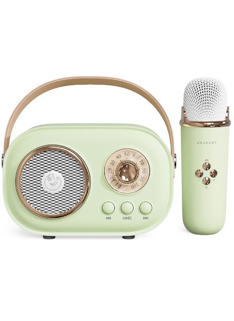 Karaoke Portable Wireless Bluetooth Speakers with Microphone One Click Original Vocal Elimination Auto Connection at Startup for Family Gatherings and Entertainment