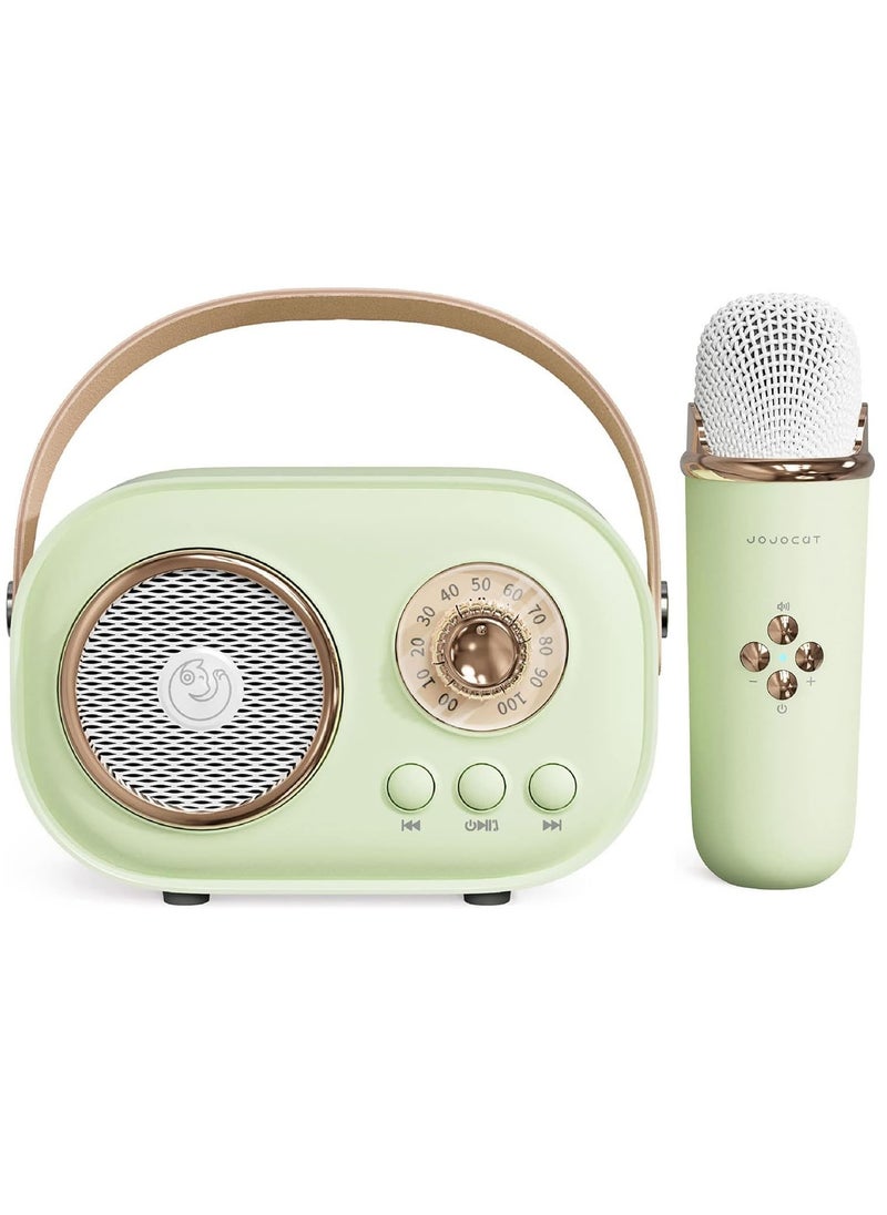 Karaoke Portable Wireless Bluetooth Speakers with Microphone One Click Original Vocal Elimination Auto Connection at Startup for Family Gatherings and Entertainment