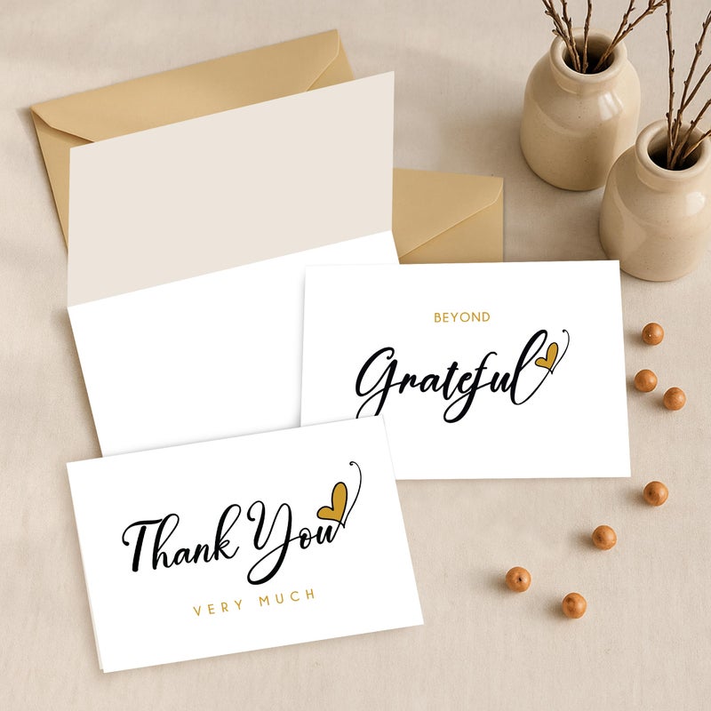 Only Zest Bulk Thank You Cards with Envelopes Set and Stickers - 30 Pack, 4 x 6 in Blank Simple Thank You Notes - Minimalist Box for Weddings, Baby Showers, Birthdays, Small Businesses - Image 2