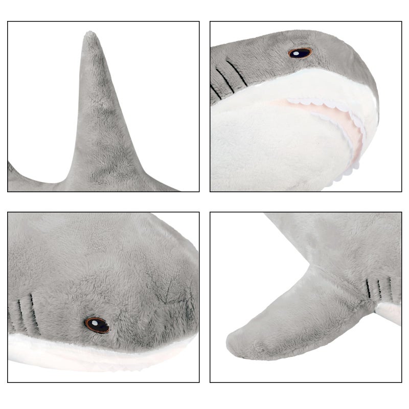 Mupi Shark Stuffed Animal Plush 11 "" Cute Shark Toy Plush Pillows Soft Cotton Sharks Plushies Ocean Sea Animal Doll Gifts For Boys Girls Kids Adults(Grey) - Image 2