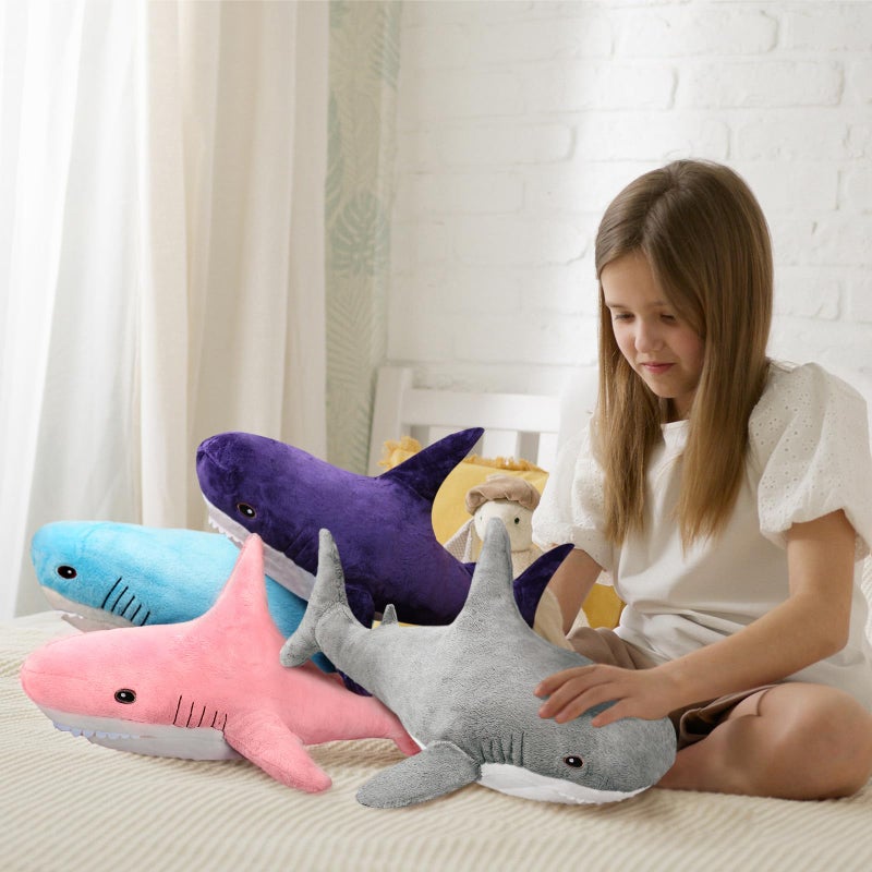 Mupi Shark Stuffed Animal Plush 11 "" Cute Shark Toy Plush Pillows Soft Cotton Sharks Plushies Ocean Sea Animal Doll Gifts For Boys Girls Kids Adults(Grey) - Image 4