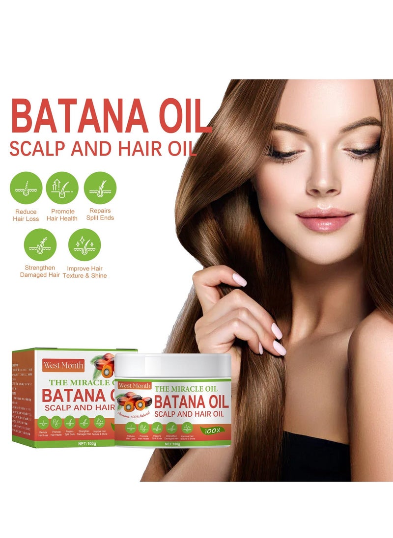 WEST Batana Oil for Hair Growth: 100% Batana Oil from Honduras as Hair Mask, Scalp and Hair Oil. Repairs Damaged Hair & Skin, Reduces Hair Loss - Miracle Oil for Healthier, Thicker, Fuller Hair - Image 3