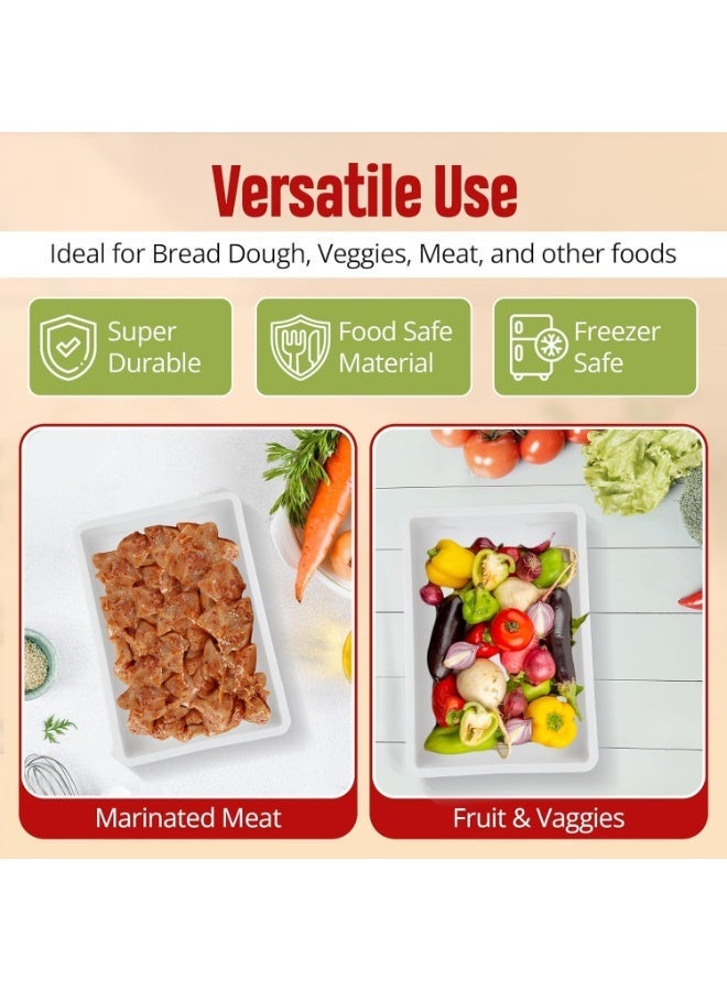 YOUWE7 مجموعة صناديق تخمير عجينة البيتزا YOUWE7، عبوة من صندوقين قابلين للتكديس لتخمير الخبز مع أغطية، عجلة بيتزا، خفاقة عجين، مكشطة عجين، مثالية لعجين البيتزا، العجين المخمر، حاوية تخزين الطعام - Image 5