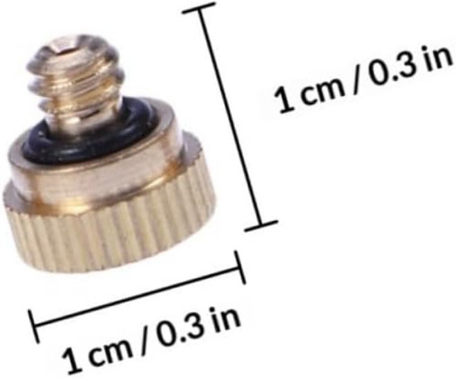 VICASKY 25pcs 0.4mm Brass Low Pressure Misting Nozzles for Outdoor Cooling and Greenhouse Humidification Atomizing Spray Heads - Image 2