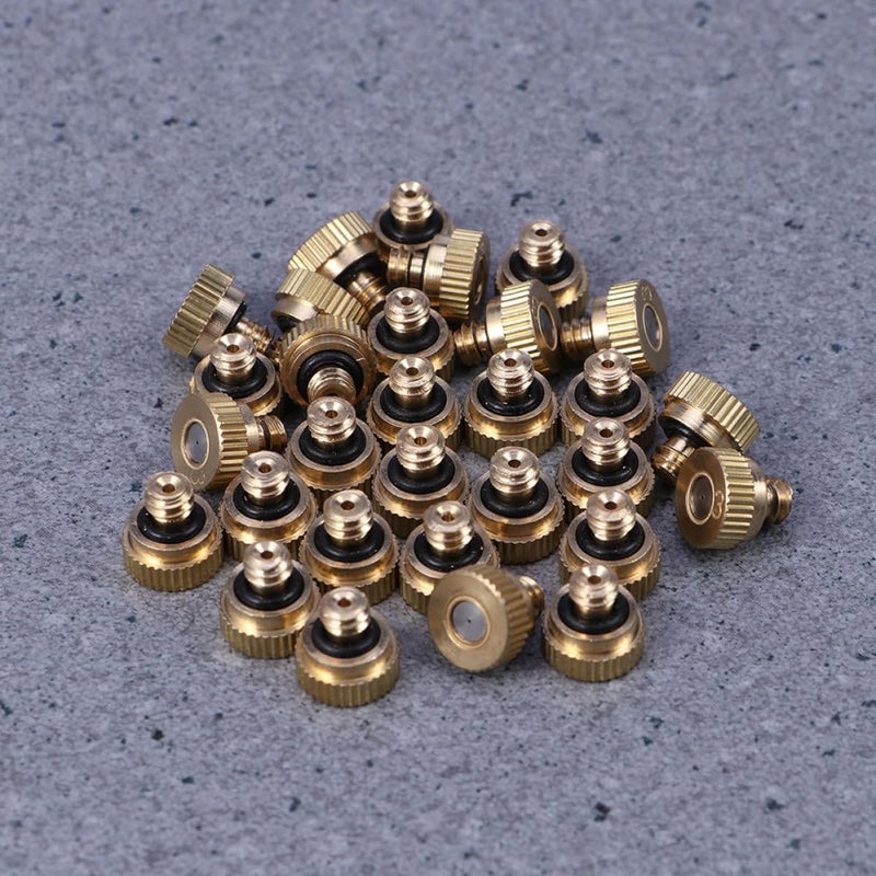 VICASKY 25pcs 0.4mm Brass Low Pressure Misting Nozzles for Outdoor Cooling and Greenhouse Humidification Atomizing Spray Heads - Image 3