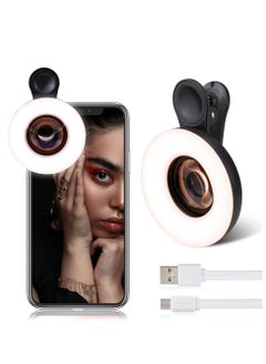 KASTWAVE Portable Rechargeable Phone Lens Macro Light Mini Clip Ring Light Lens for iPhone/Android  - Image 1