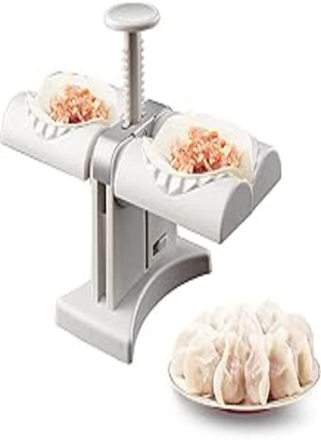 Generic - Dumpling maker,household double head automatic dumpling maker mould,ravioli press mold,make dumplings empanadas quickly,stainless steel dumpling maker for home,restaurant - Image 1