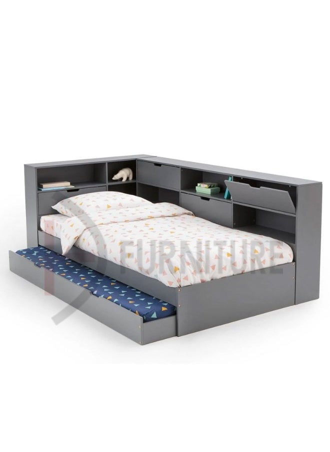DIVINE FURNITURE Modern Storage Daybed With Trundle  - Image 4
