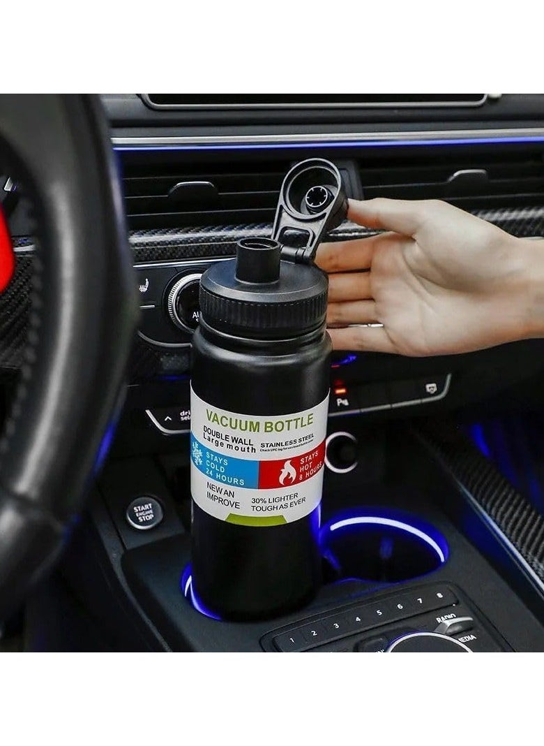 QSHOP - 1000ml Stainless Steel Vacuum Insulated Thermal Bottle, Leakproof BPA Free Sports Water Bottle for Coffee Tea Travel to Keep Drinks Hot or Cold - Image 1