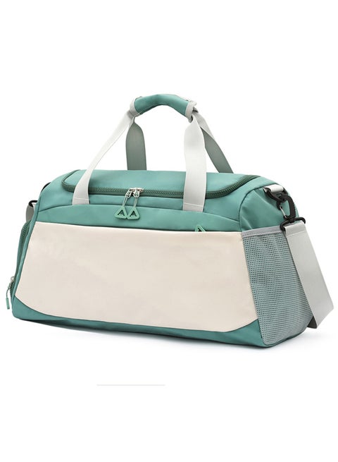 Qiccijoo Sports Gym Bag Travel Duffel Bag with Shoes Compartment and Wet Pocket for Men Women,50L Large Weekend Overnight Luggage Bag Carry on Bag Yoga Tote Bags(Green)