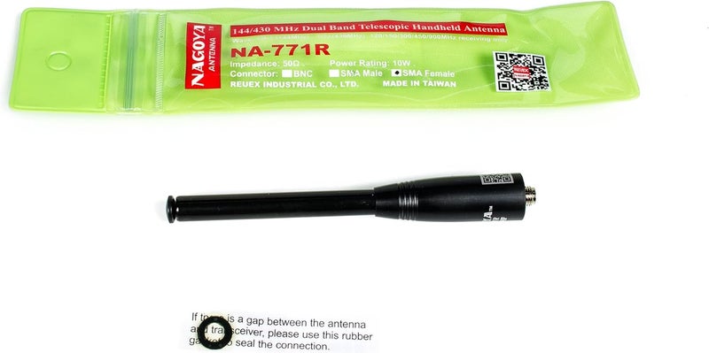 BTECH Authentic Genuine Nagoya NA-771R 16-Inch Retractable/Telescopic VHF/UHF (144/430Mhz) Antenna SMA-Female for and BaoFeng Radios - Image 2