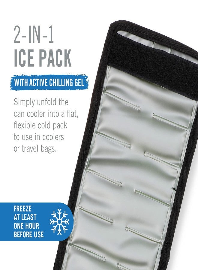 HOST Insta-Chill Can Cooler Flexible Freezable Gel and Ice Pack for Regular 12 oz Cans, Black - Image 3