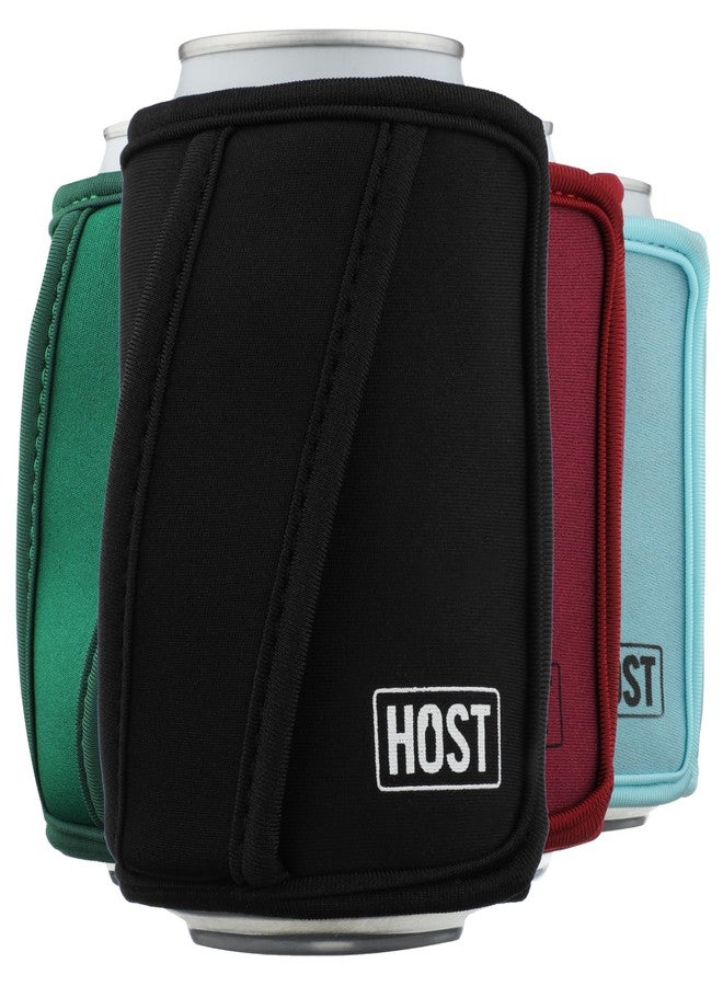 HOST Insta-Chill Can Cooler Flexible Freezable Gel and Ice Pack for Regular 12 oz Cans, Black - Image 1