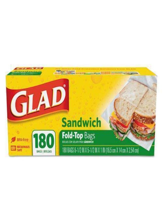 Glad أكياس ساندويتش قابلة للطي من جلاد، أكياس بلاستيكية 180-عدد - Image 5