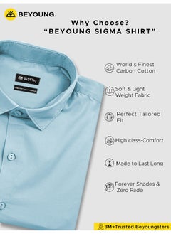 BEYOUNG Sky Blue Plain Cotton Shirts - pzsku/Z8F87DB35BA9954E8DF2BZ/45/_/1737972783/00d28e77-2c7e-4b76-aac0-8c156bd6cf4f