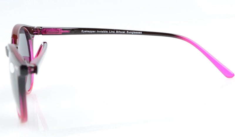Eyekepper Key Hole Style Spring-Hinged Round Bifocal Sunglasses Sunshine Readers Black-Red +1.5 - Image 3
