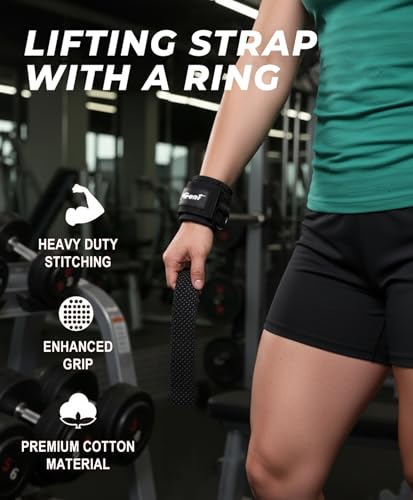 Zytrant Weight Lifting Straps with Cuffed D Ring,Heavy Duty Thyick Comfortable Lifting Straps, Secure Fit, Enhanced Grip, Straps for Weightlifting & Gym Training - Image 2