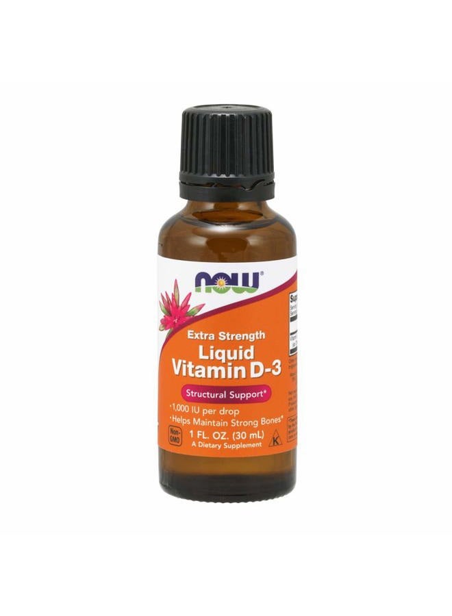 now Foods - Liquid Vitamin D3 Extra Strength 1000 Iu (1fl. oz) - Image 1