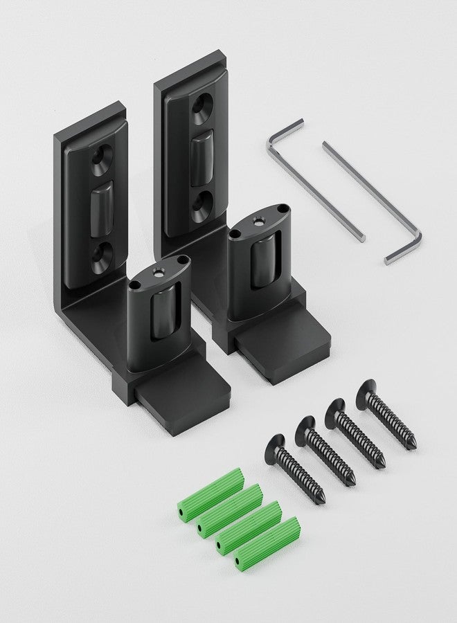 CCJH 2 Packs Sliding Barn Door Floor Guide Adjustable Bottom Double Small Rollers Guide Wall Mounted - Image 5