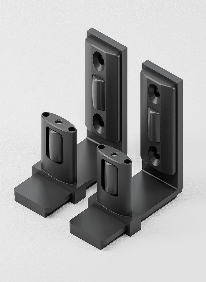 CCJH 2 Packs Sliding Barn Door Floor Guide Adjustable Bottom Double Small Rollers Guide Wall Mounted - Image 1