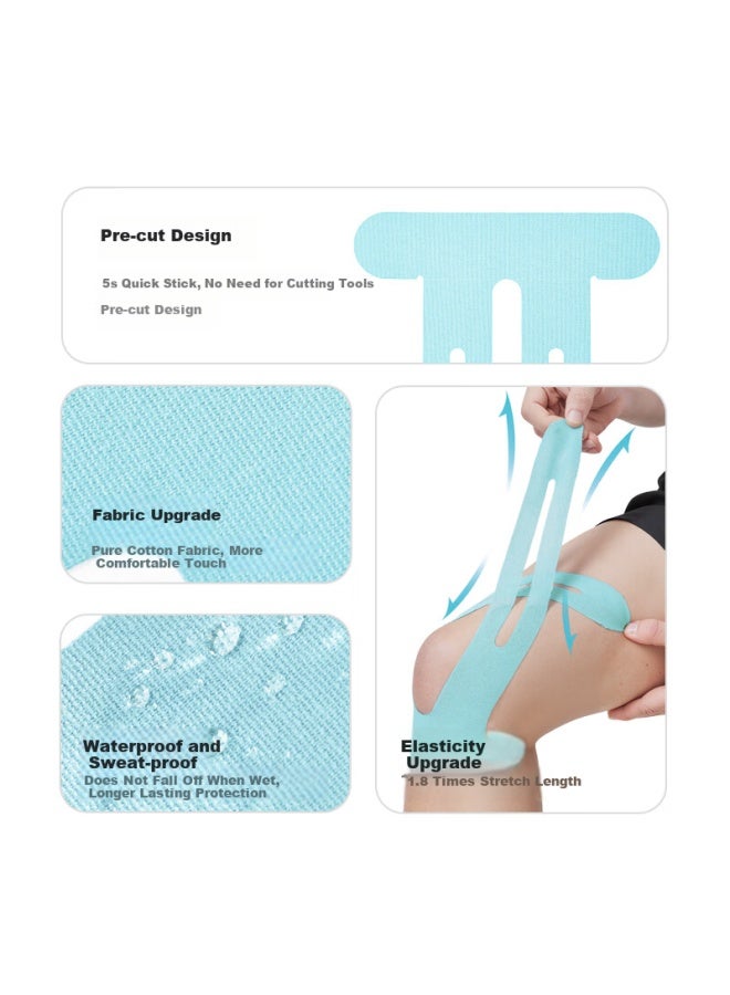 JD.com Pre-Cut Muscle Tape Knee Support Elastic Adhesive Bandage For Sports Running Strain Injury Prevention Knee Guard Tape - Image 2