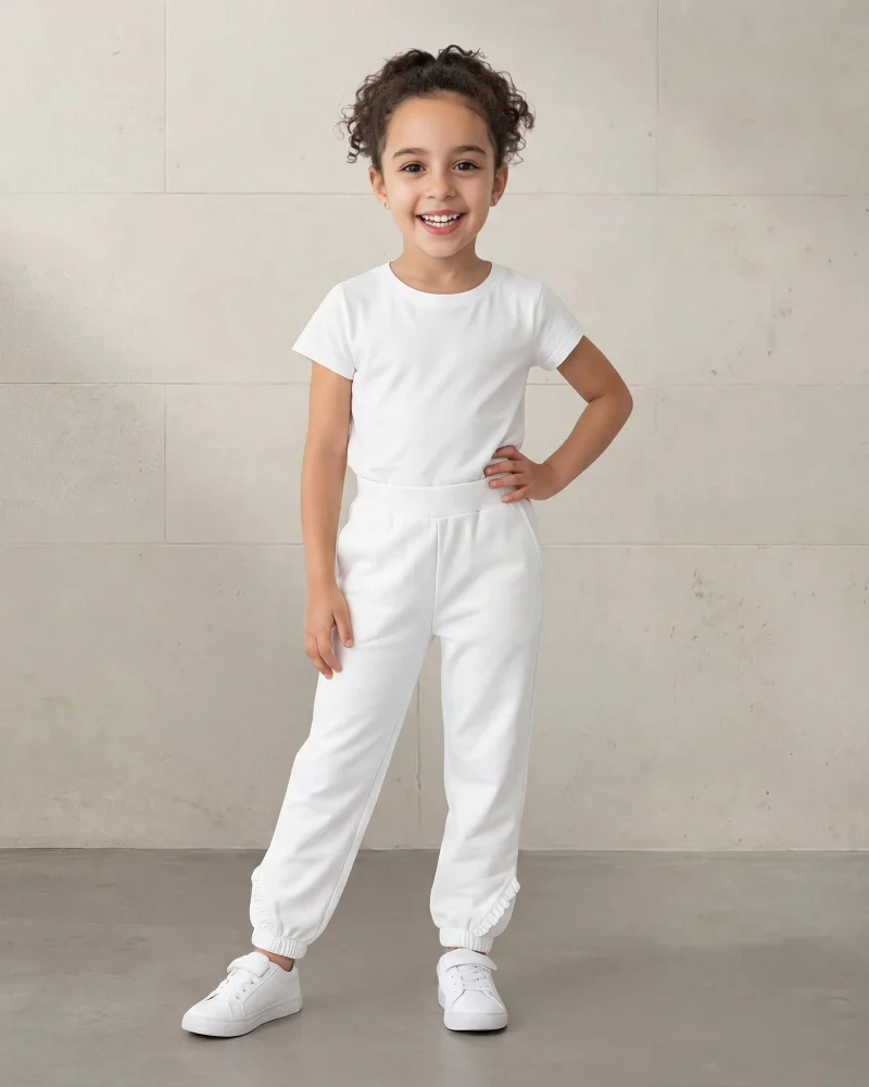 ردتاغ Girls White Track Pants