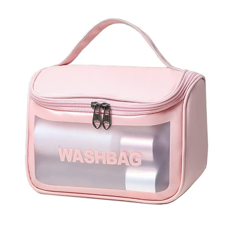 ZMOXY Multipurpose Transparent PVC Zipper Cosmetic Travel Wash Bag Organizer Toiletry Makeup Portable Carry Bag for Women GirlsMulti ColorPack pf 1 - Image 1