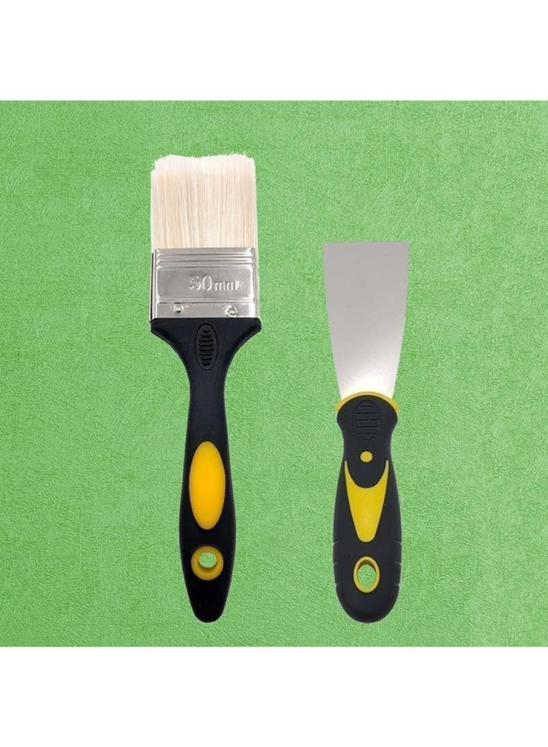 LIMOS Paint Roller Set 6pc- Paint Rollers for Walls and Ceilings, Paint Pads, Paint Tray, Brush, Scraper, Mini Rollers for Painting, Paint Sleeves, Paint Supplies - Roller Sets for Painting Decorating - Image 4