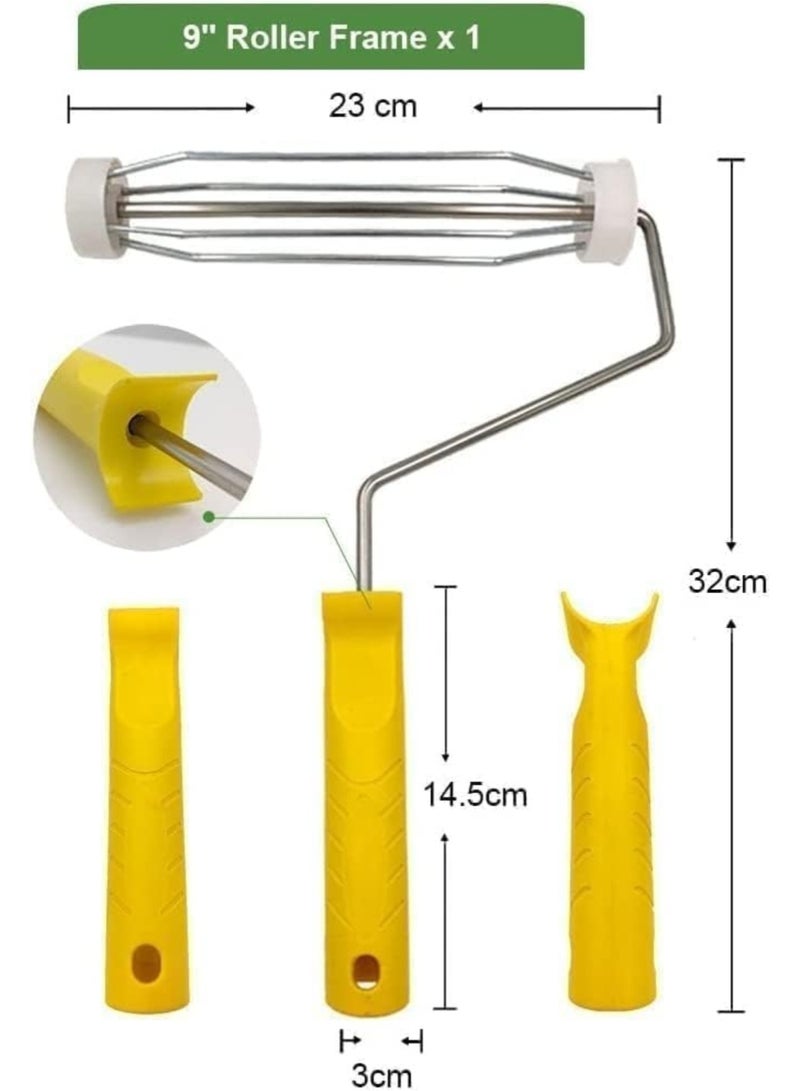 LIMOS Paint Roller Set 6pc- Paint Rollers for Walls and Ceilings, Paint Pads, Paint Tray, Brush, Scraper, Mini Rollers for Painting, Paint Sleeves, Paint Supplies - Roller Sets for Painting Decorating - Image 5