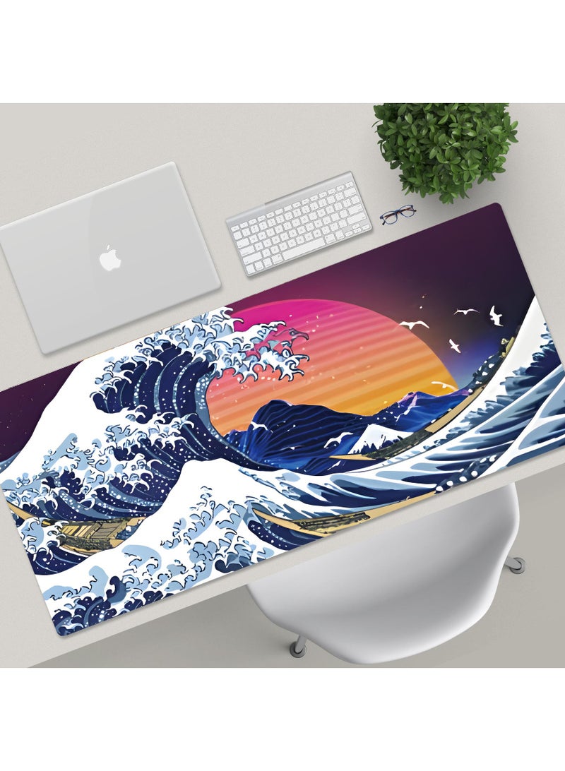 Y&D Gift Gaming Mouse Pad Extended Large Mat Desk Pad Stitched Edges Mousepad Long Mouse Pad And Non-Slip Rubber Base Mice Pad 900x400x4mm - Image 1