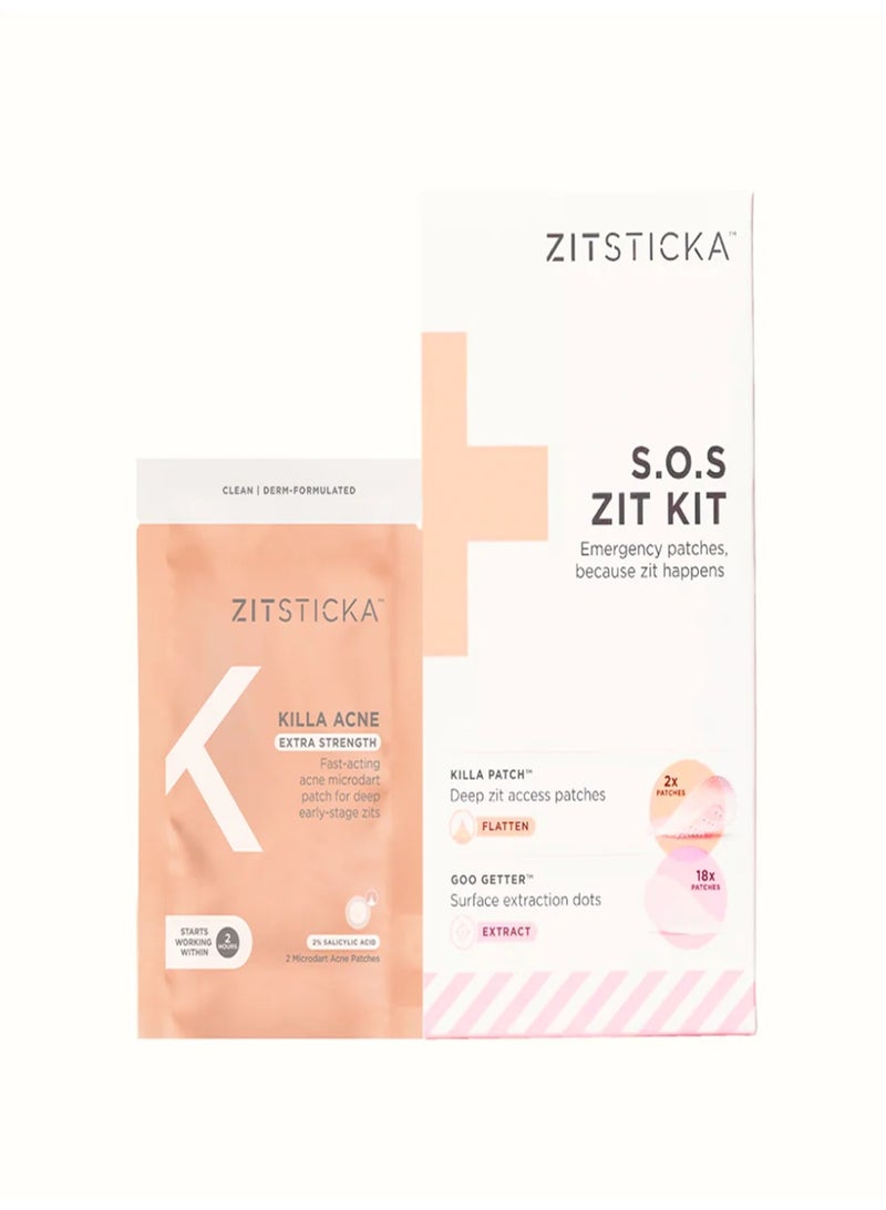 ZitSticka KILLA Extra Strength Microdart Acne Patches with 2% Salicylic Acid – Targeted Blemish Treatment - Image 1