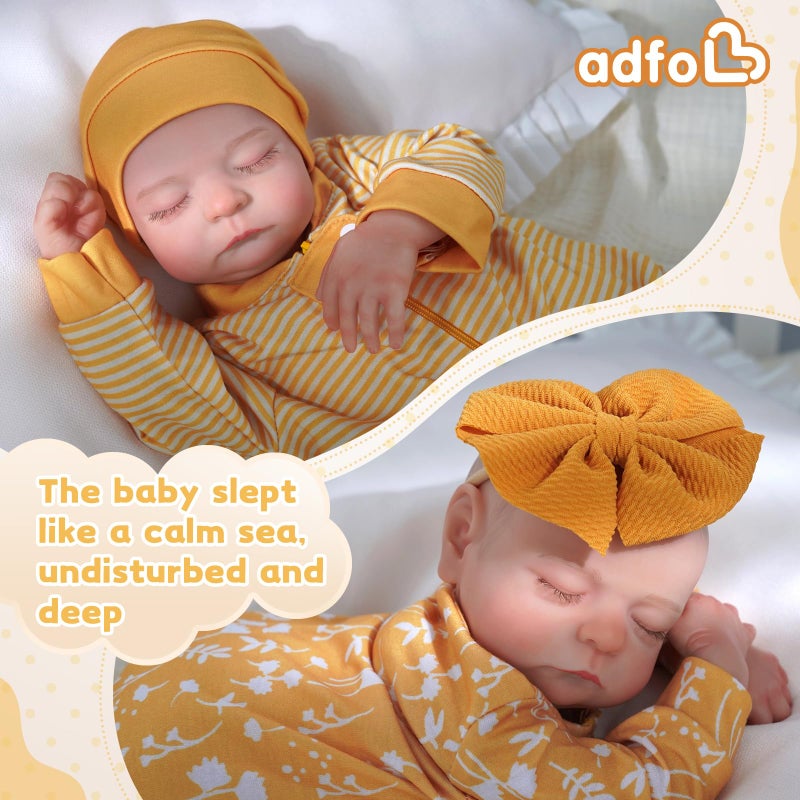 ADFO Lifelike Reborn Baby Dolls Twins, 20 inch Realistic Newborn Real Life Baby Boy Girl Dolls Soft Vinyl Baby Dolls with Clothes and Toy Gift for Kids Age 3+ - Image 2
