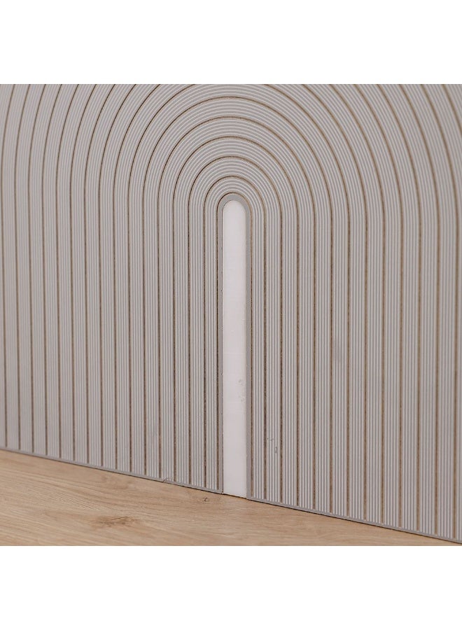 DANUBE HOME Zeta 1-Drawer Night Stand with LED - Offwhite & Grey Bedroom Storage Bedside Table - Stylish Engineered Wood Furniture for Modern Bedrooms - Size: L55xW42xH88.2cm - Image 4