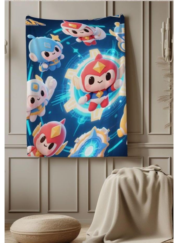 عام بطانية رقيقة من الفانيلا الكرتونية للأطفال والرضع (دافئة ومريحة، ومناسبة للنوم والألعاب) 70 سم * 100 سم - Image 2