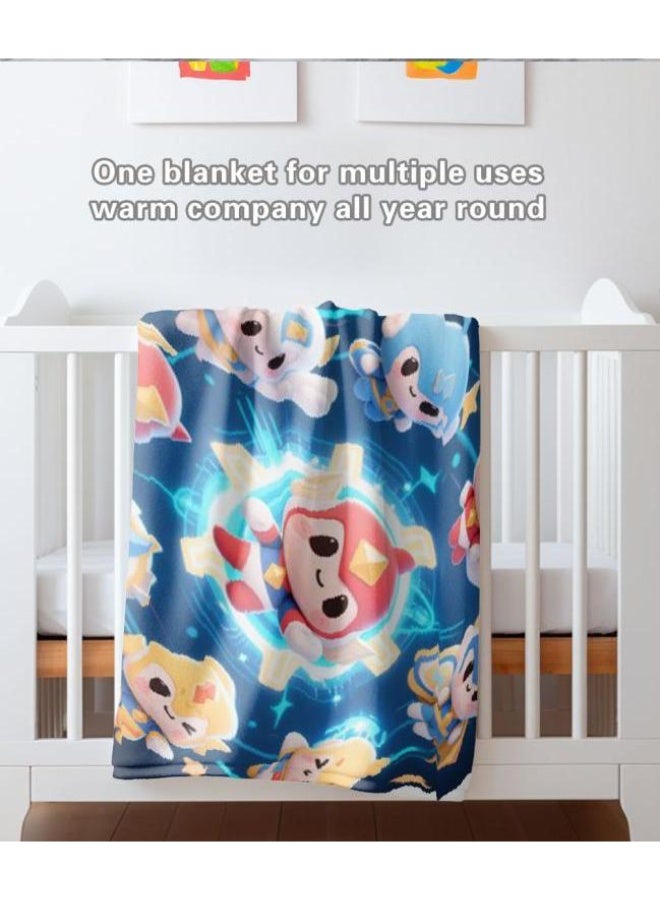 عام بطانية رقيقة من الفانيلا الكرتونية للأطفال والرضع (دافئة ومريحة، ومناسبة للنوم والألعاب) 70 سم * 100 سم - Image 5