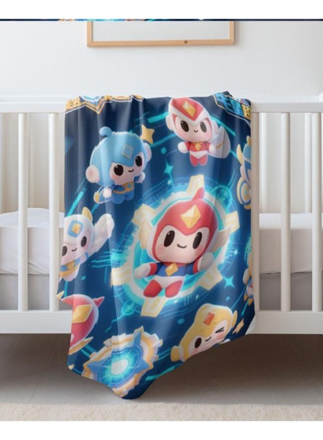 عام بطانية رقيقة من الفانيلا الكرتونية للأطفال والرضع (دافئة ومريحة، ومناسبة للنوم والألعاب) 70 سم * 100 سم - Image 3