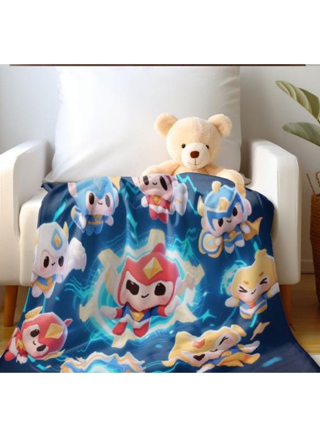 عام بطانية رقيقة من الفانيلا الكرتونية للأطفال والرضع (دافئة ومريحة، ومناسبة للنوم والألعاب) 70 سم * 100 سم - Image 4