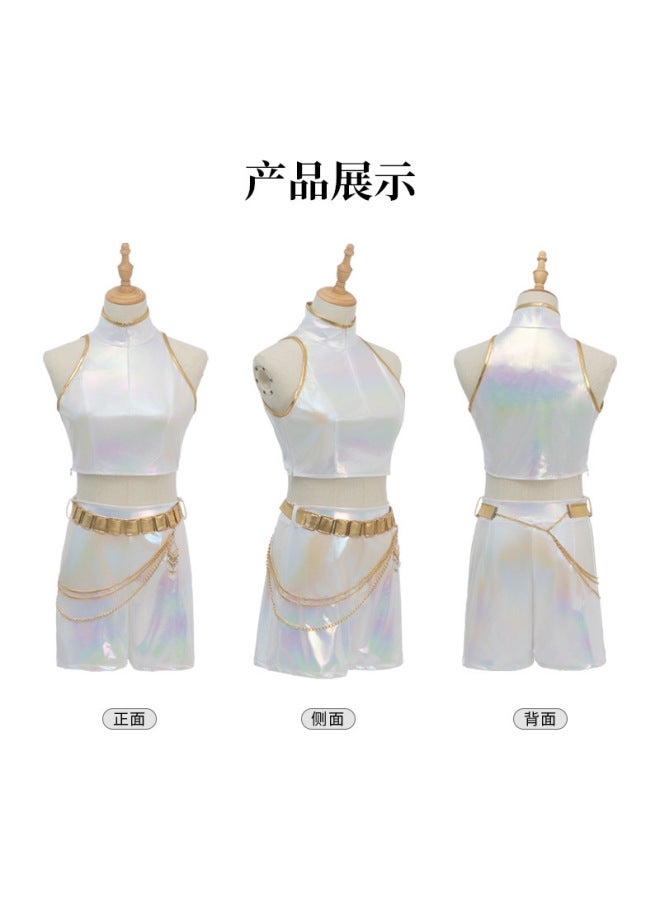 هالوين جديد كيبوب فتاة صياد الشياطين مجموعة كوزبلاي زي Lumizo Yomi Ra أبيض مسرح عرض كوزبلاي زي - Image 2