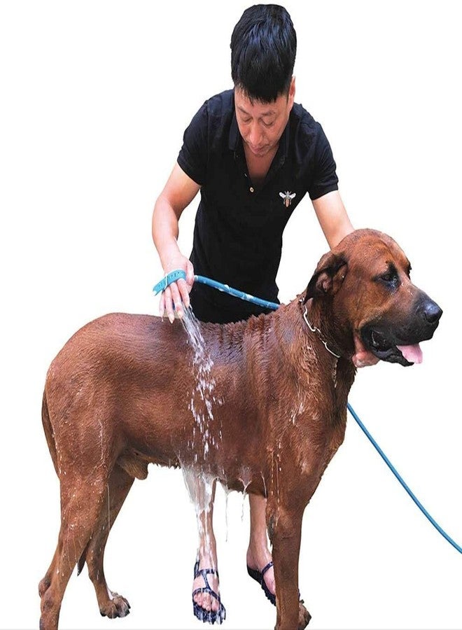 Peyx Dog Shower Attachment with Sprayer & Scrubber, Pet Bath Brush with Indoor Outdoor Adaptors, Handheld Shower for Dogs Cats Horses, Massage Grooming Tool, Adjustable Water Pressure, Easy Installation Pet Bathing Accessory for Home Use - Image 2