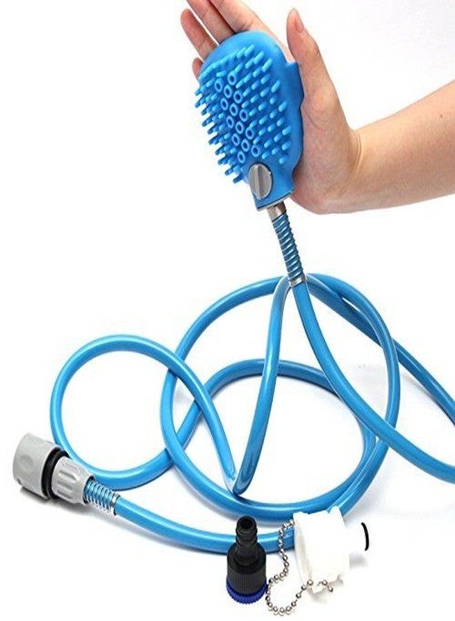 Peyx Dog Shower Attachment with Sprayer & Scrubber, Pet Bath Brush with Indoor Outdoor Adaptors, Handheld Shower for Dogs Cats Horses, Massage Grooming Tool, Adjustable Water Pressure, Easy Installation Pet Bathing Accessory for Home Use - Image 5
