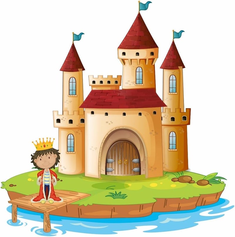Asmi Collections Wall Stickers - Prince at a Castle - Image 1