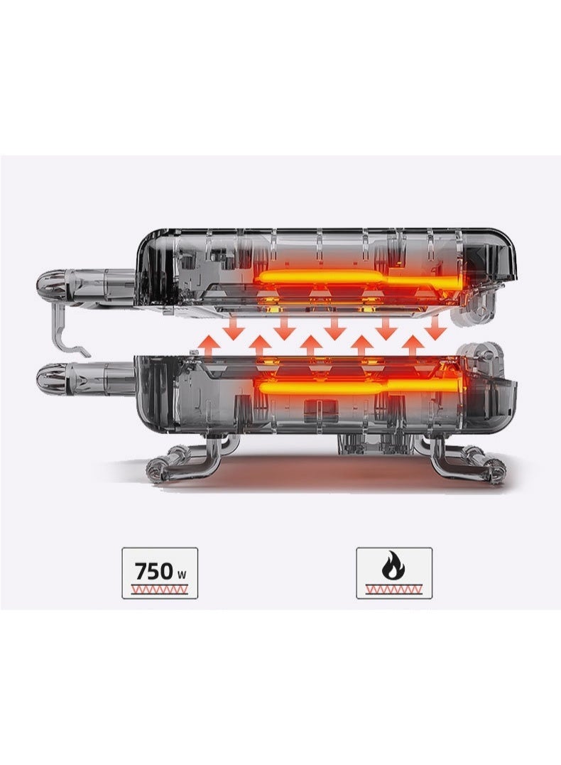 آلة وافل كهربائية 750 واط، مقلاة مزدوجة بدون لصق، تسخين سريع للفطور المنزلي - Image 5