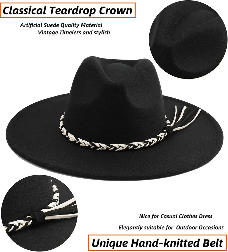 Pro Celia Big Wide Brim Women Fedora Hat - Image 4