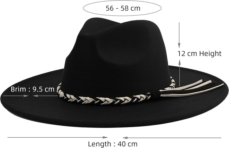 Pro Celia Big Wide Brim Women Fedora Hat - Image 2