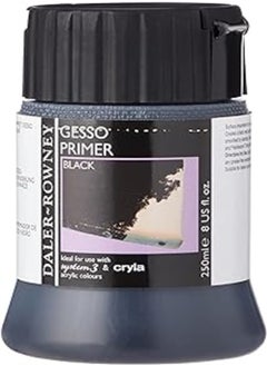 Daler Rowney Daler-Rowney Acrylic Color Gesso Primer, 250 ml - Black 