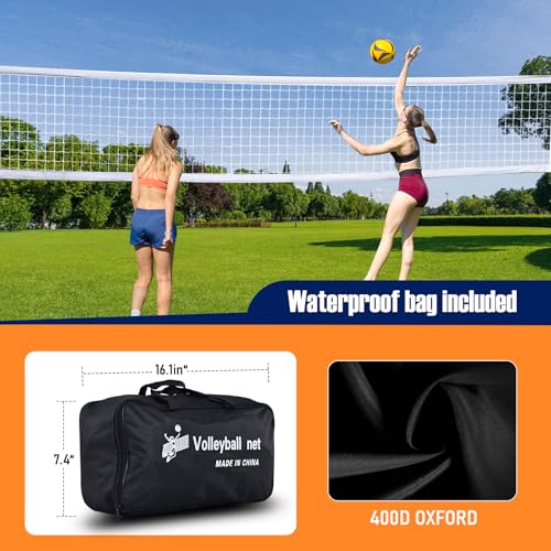Kynara 32x3ft Heavy Duty Volleyball Net for Backyard, Pool Volleyball Net Replacement Outdoor-with Storage Bag - Image 4