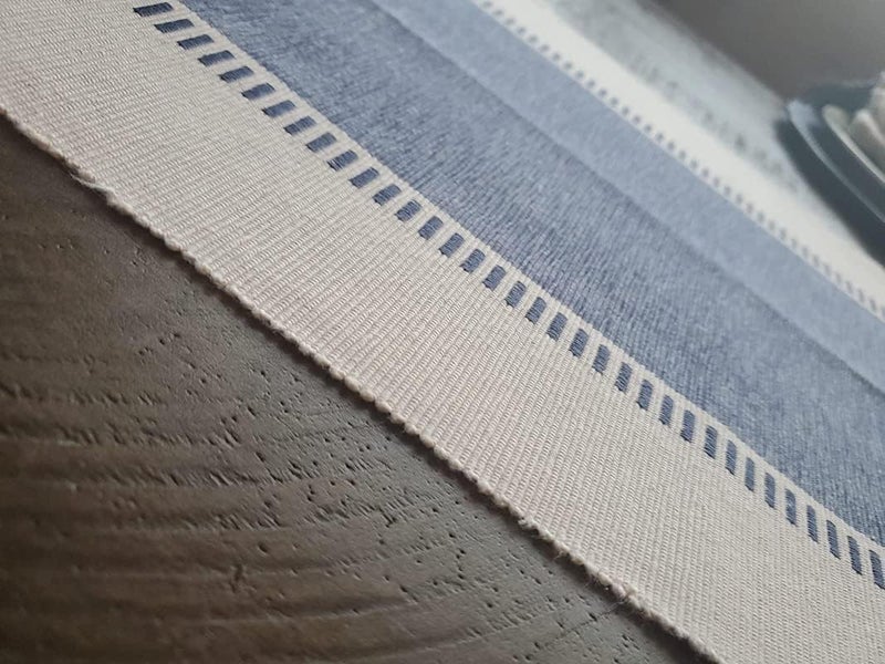 CRAZYWEAVES Cotton Table Runner for 4 Seater, Heat Resistant Handcrafted Table Runners for Dinning Table/Party Restaurants with Tassels at End (Blue, 152 cm x 32 cm) - Image 3