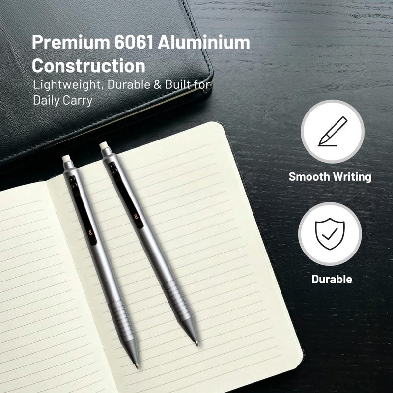 Everyman Gunmetal Grafton Mechanical Aluminum Pencil, Premium 0.5mm Lead Writing, Drawing & Sketching, ideal for Professionals, Students and Architects & EDC Pencil - Image 3